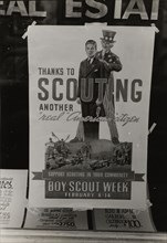 Poster in real estate window, Harlingen, Texas,  1939-02.