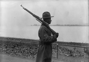 Army, U.S. Negro Troops, 1917. [African American soldier].