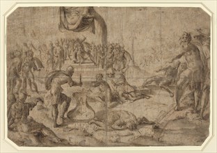 Sacrifice Scene (Gaius Mucius Scaevola?), late 16th century.