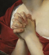 La Suppliante, 1829. The Supplicant, detail of clasped hands.
