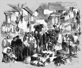 'Leadenhall Market on Christmas Eve', 1854. Creator: Unknown.