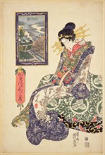 Oiranda kagami. Yoshiwara tanbo, ca 1825. Private Collection.