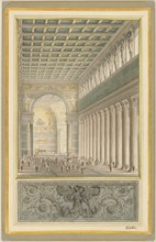 The Nave, Apse, and Crossing of a Cathedral for Berlin, 1827.