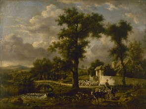 Scène champêtre, late 18th-early 19th century. Pastoral scene.