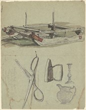 Studies of a Sled and Various Household Objects, c. 1870-1890.