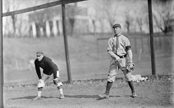 Al Sheer, Right, Washington American League (Baseball), ca. 1913.