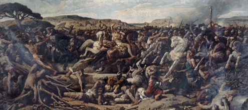 La bataille de Cannes, 1863. Creator: Francois-Nicolas Chifflart.