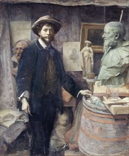 Portrait de Jean Carriès dans son atelier, between 1886 and 1887.