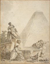 A Roman Capriccio with the Pyramid of Gaius Cestius, 1781 or later.