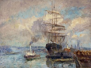 Dans le port de Rouen, between 1892 and 1894. In the port of Rouen.