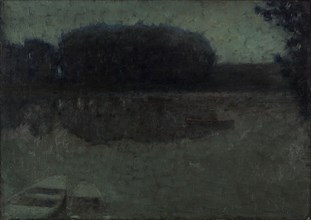 Rivière bleue, Montreuil-Bellay, 1897. Blue river, Montreuil-Bellay.