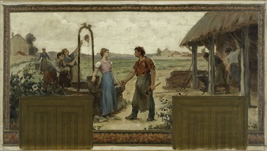 Esquisse pour la mairie de Saint-Maur-des-Fossés : Les fiançailles, 1883.