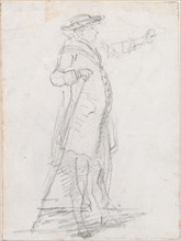 Man with a Walking Stick, Seen in Profile [recto], probably c. 1754/1765.