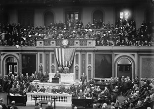Wilson Before Congress...1913. US president Woodrow Wilson, Washington DC.