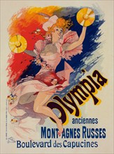 Affiche pour "Olympia"., c1898. [Publisher: Imprimerie Chaix; Place: Paris]