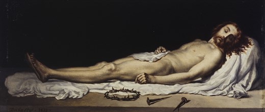 Esquisse pour l'église de Malakoff : Le Christ mort, 1873. The dead Christ.