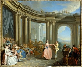 Le menuet, 18th century.  Creators: Jean-Baptiste Pater, Sébastien Le Clerc the Younger.