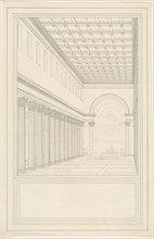 The Nave and Apse, without a Transept, of a Cathedral for Berlin, 1827/1828.
