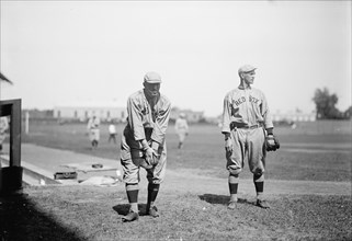 Clyde Engle, Left; Neal Ball, Right; Boston American League (Baseball), 1913.
