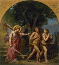 Esquisse pour l'église de Saint-Leu-Saint-Gilles : Le péché originel, c.1869.