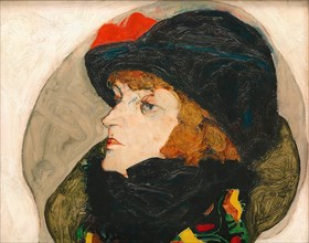 Portrait of Ida Roessler, 1912. Found in the collection of the Vienna Museum.