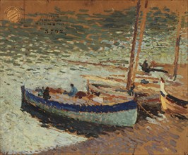 Barques au port, between 1930 and 1932.  Creator: Henri Jean Guillaume Martin.