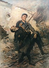 ''Deux Heros; Tableau de Georges Scott.', 1915. Creator: Georges Bertin Scott.