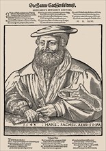 Portrait of Hans Sachs (1494-1576) at the age of 51, 1545. Private Collection.