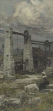 Esquisse pour la mairie de Bagneux : les anciennes carrières de Bagneux, c.1907.