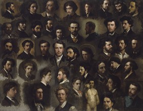 Quarante-trois portraits de peintres de l'atelier Gleyre, between 1856 and 1868.