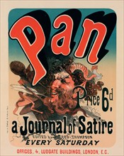Affiche pour le journal "Pan"., c1897. [Publisher: Imprimerie Chaix; Place: Paris]