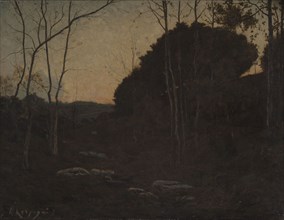 Clairière en forêt, Fontainebleau, c.1866. Clearing in the forest of Fontainebleau.