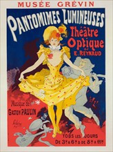 Affiche pour le Musée Grévin, "Pantomimes lumineuses"., c1896. Creator: Jules Cheret.
