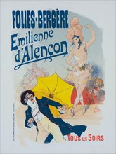 Affiche pour les Folies-Bergère, "Émilienne d'Alençon"., c1898. Creator: Jules Cheret.