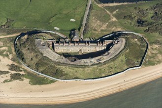 Fort Gilkicker, a semi circular, casemented coastal battery, Gosport, Hampshire, 2020.