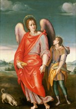 Tobias and the Angel, ca 1545. Found in the collection of the Galleria Borghese, Rome.