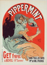 Affiche belge pour le "Pippermint"., c1900. [Publisher: Imprimerie Chaix; Place: Paris]