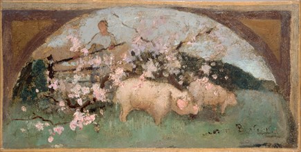 Esquisse pour la salle à manger de l'Hôtel de Ville de Paris : La viande de porc, 1893.