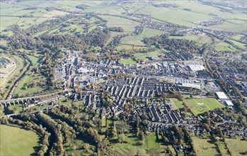 The town, Heritage Action Zone and Auckland Park, Bishop Auckland, County Durham, 2018.