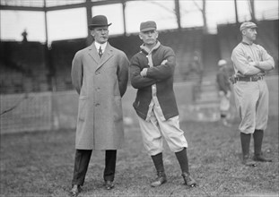 Clark Griffith, right, 1912. [US Major League Baseball pitcher, manager and team owner].