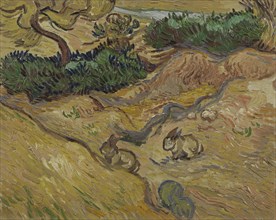 Landscape with Rabbits, 1889. Found in the collection of the Van Gogh Museum, Amsterdam.