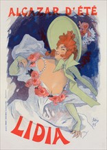 Affiche pour l'Alcazar d'Été, "Lidia"., c1896. [Publisher: Imprimerie Chaix; Place: Paris]