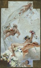 Esquisse pour la salle des Fêtes de l'Hôtel de Ville de Paris : les Fleurs, 1889. Flowers.