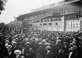Baseball, Professional - President Wilson Leaving Ball Park, 1913. Creator: Harris & Ewing.