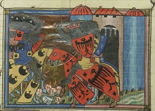 The Battle of Dorylaeum on 1 July 1097, 1337. Creator: Maître de Fauvel (active 1314-1340).