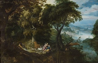 Landscape with Venus and Adonis, First third of 17th cen.. Creator: Brill, Paul (1554-1626).