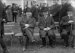 Allied Commission To U.S. Seated On Lawn: Viviani And Balfour, 1917. Creator: Harris & Ewing.