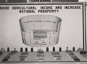 Poster in agricultural exhibit. South Louisiana State Fair, Donaldsonville, Louisiana,  1938-10.