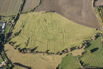 The deserted medieval village earthworks of Lower Ditchford, Aston Magna, Gloucestershire, 2016.