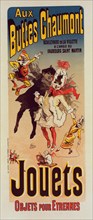 Affiche pour le Magasin "Aux Buttes Chaumont"., c1898. [Publisher: Imprimerie Chaix; Place: Paris]